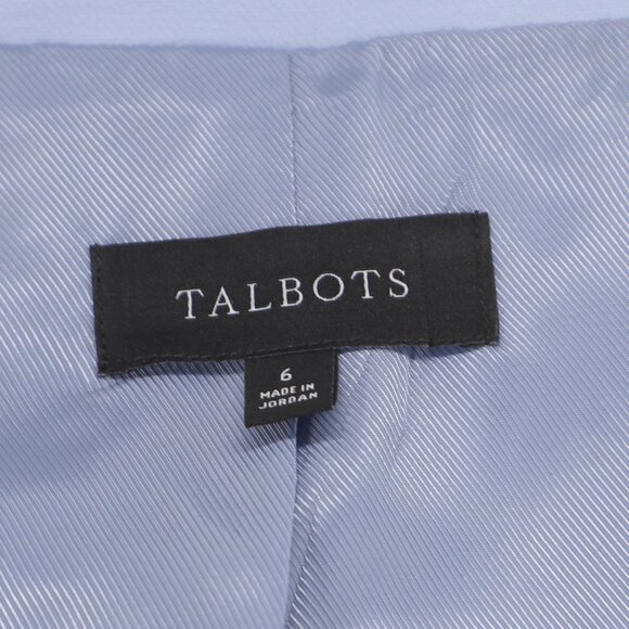 TALBOTS Bella Double-breasted Blazer in Lilac Blue Size 6 - Picture 8 of 9